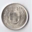 1965 B - 5 Franchi Argento Svizzera Guglielmo Tell Fdc
